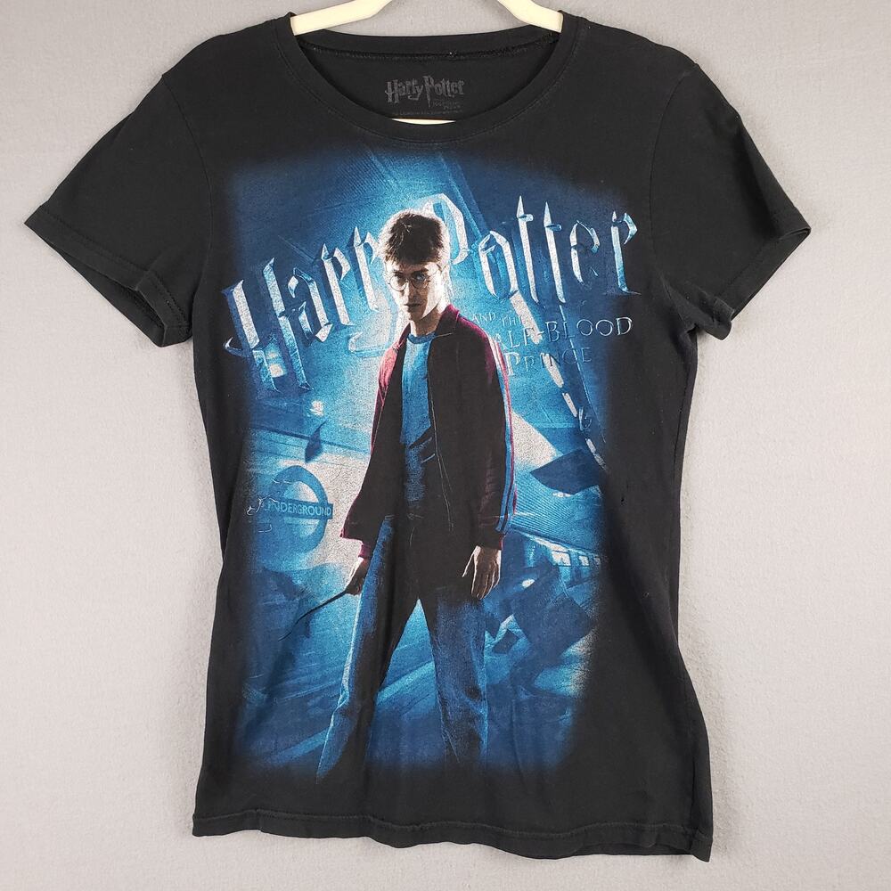 Harry Potter Half Blood Prince Big Picture Graphic Tee Black Movie Promo Size M